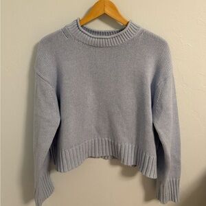 J Crew Cropped Mock Neck Cotton Sweater
Light Blue